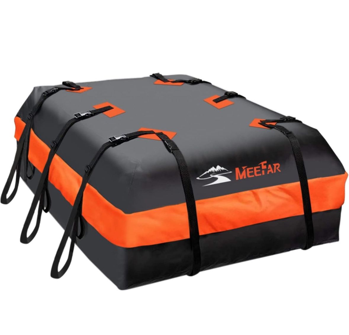 Car Roof Bag, Rooftop top Cargo Carrier Bag, 20 Cubic feet, Waterproof for All Cars, 6 hooks
