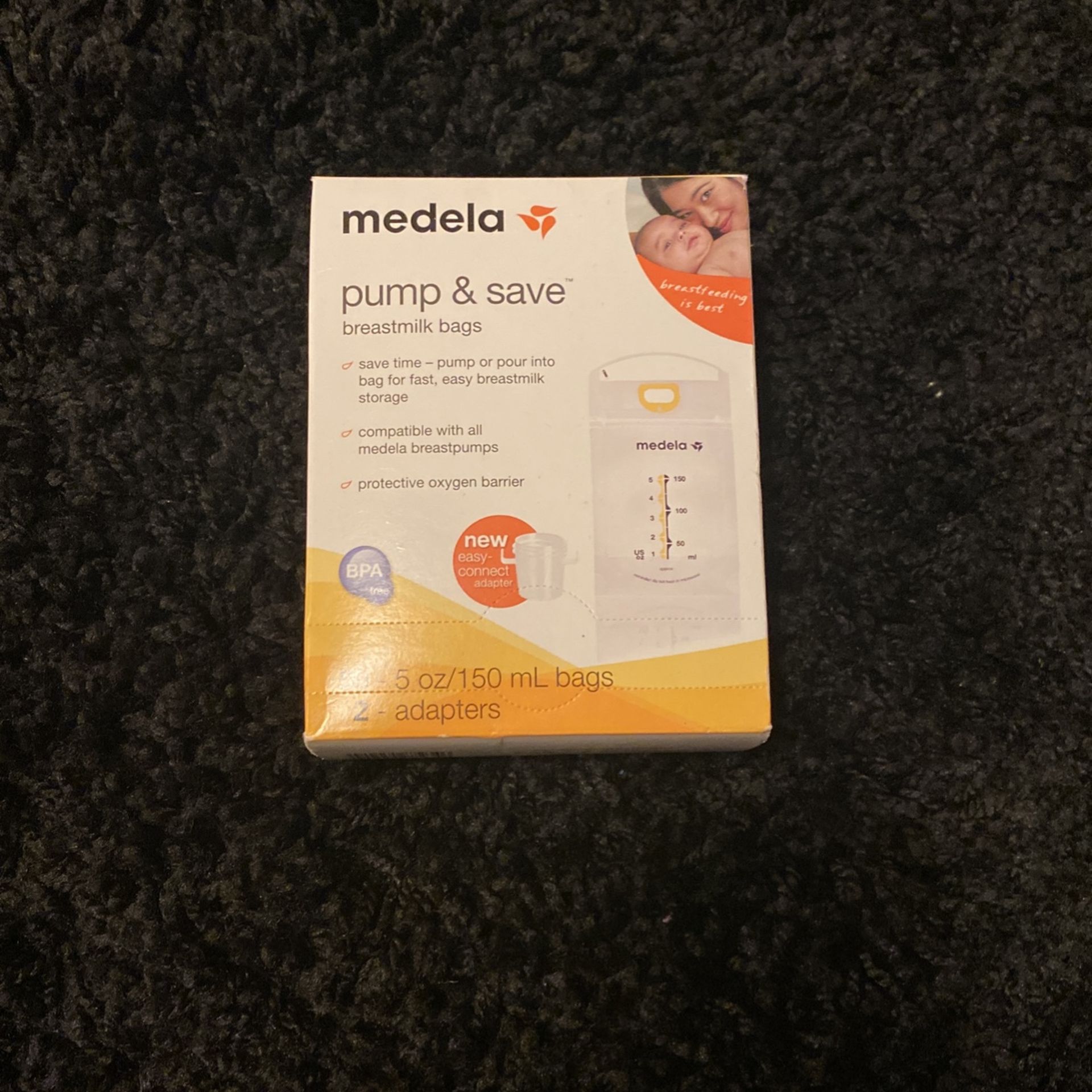 Medela® Pump & Save™ Breastmilk Bags with Easy-Connect Adapter 50-Count