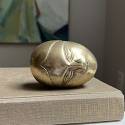 Vintage Brass Tribal Head Trinket Box ( H3” L3.5” W2.5” ) firm on price 