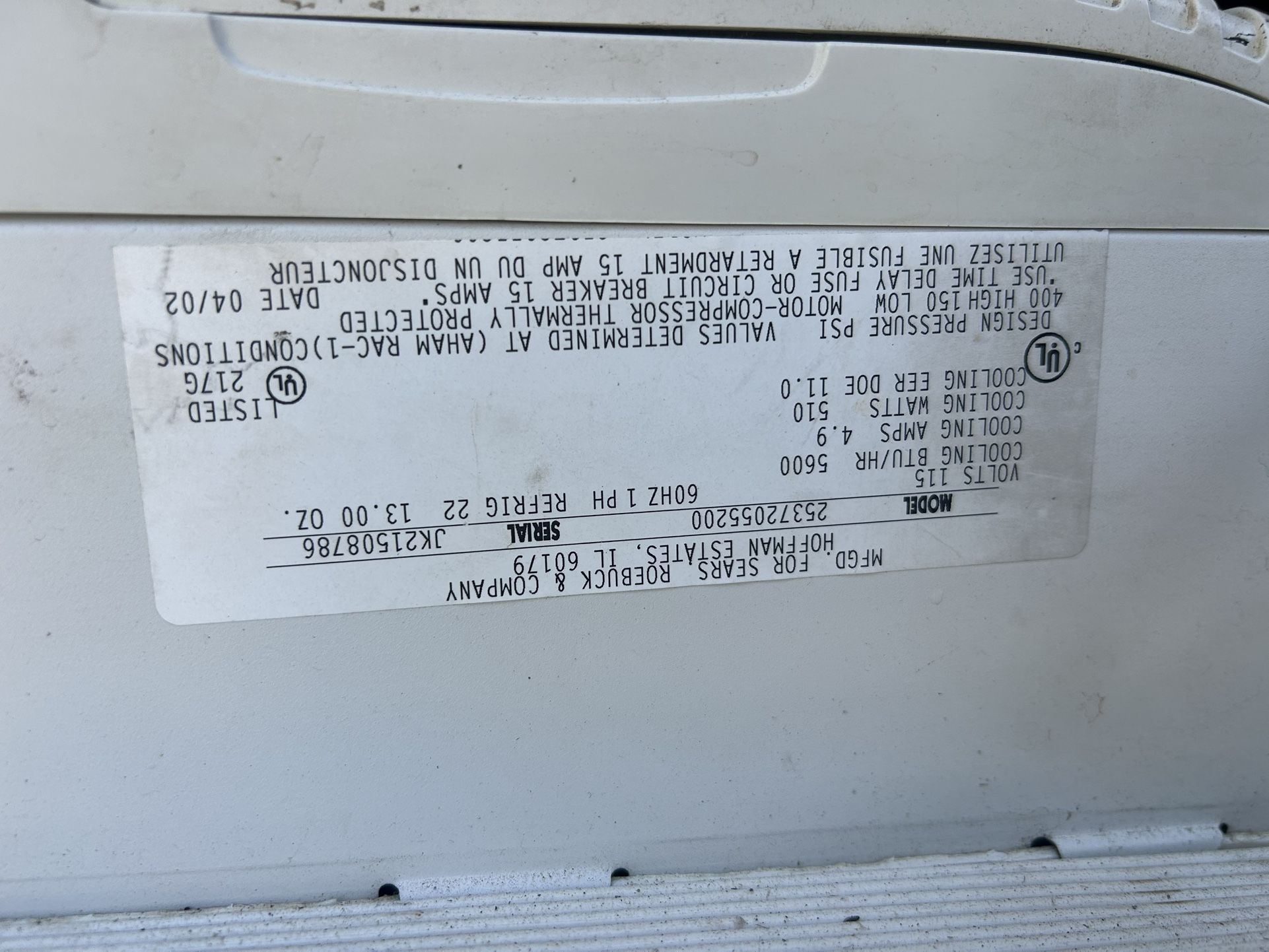 Kenmore A/C