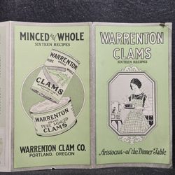 Warrington Clam Recipe Book