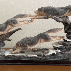 Vintage Wolf Statue