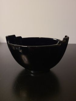 Vintage Frankoma 35 Glossy Black Planter