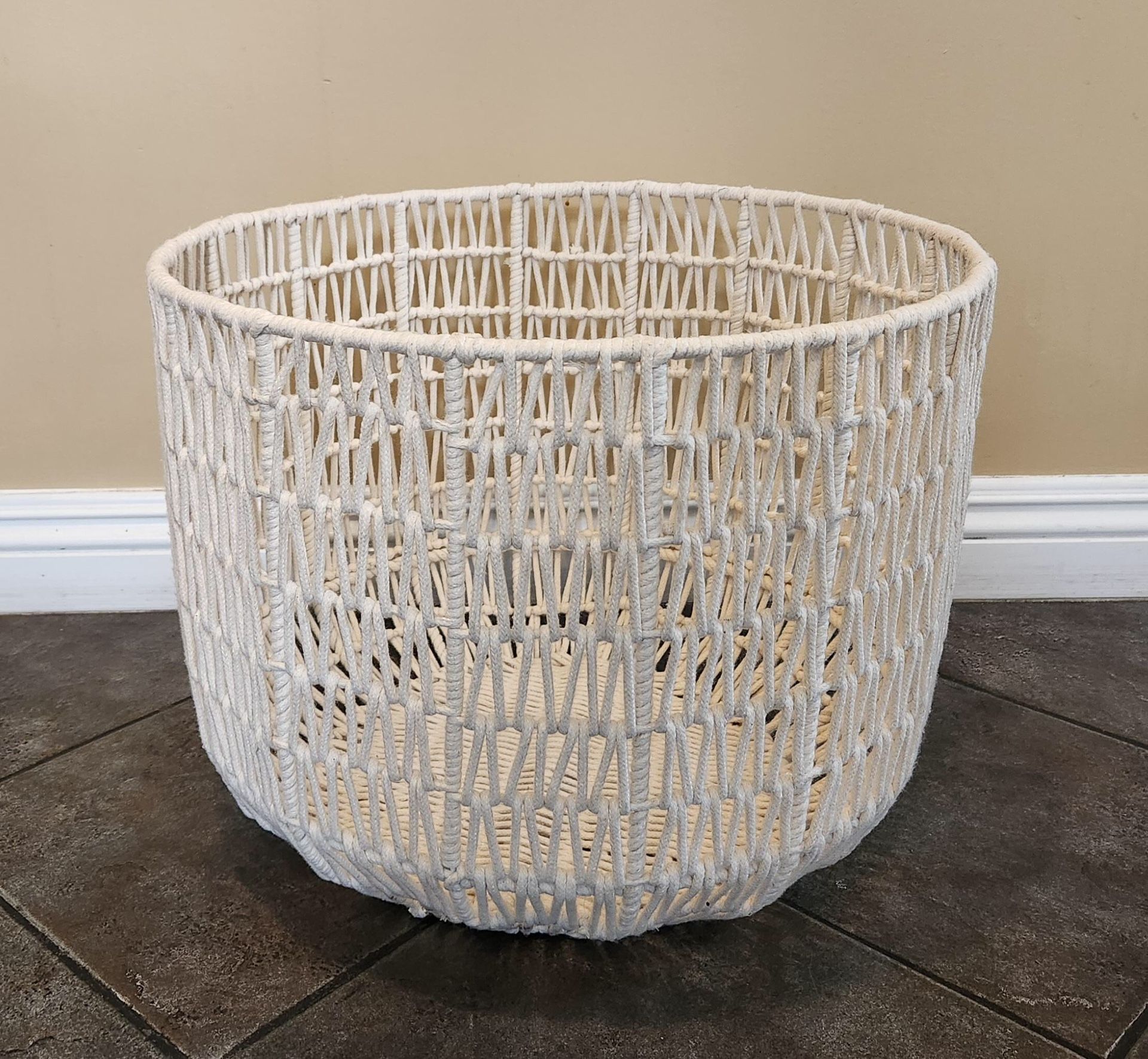 Cream Woven Rope Basket by Threshold 