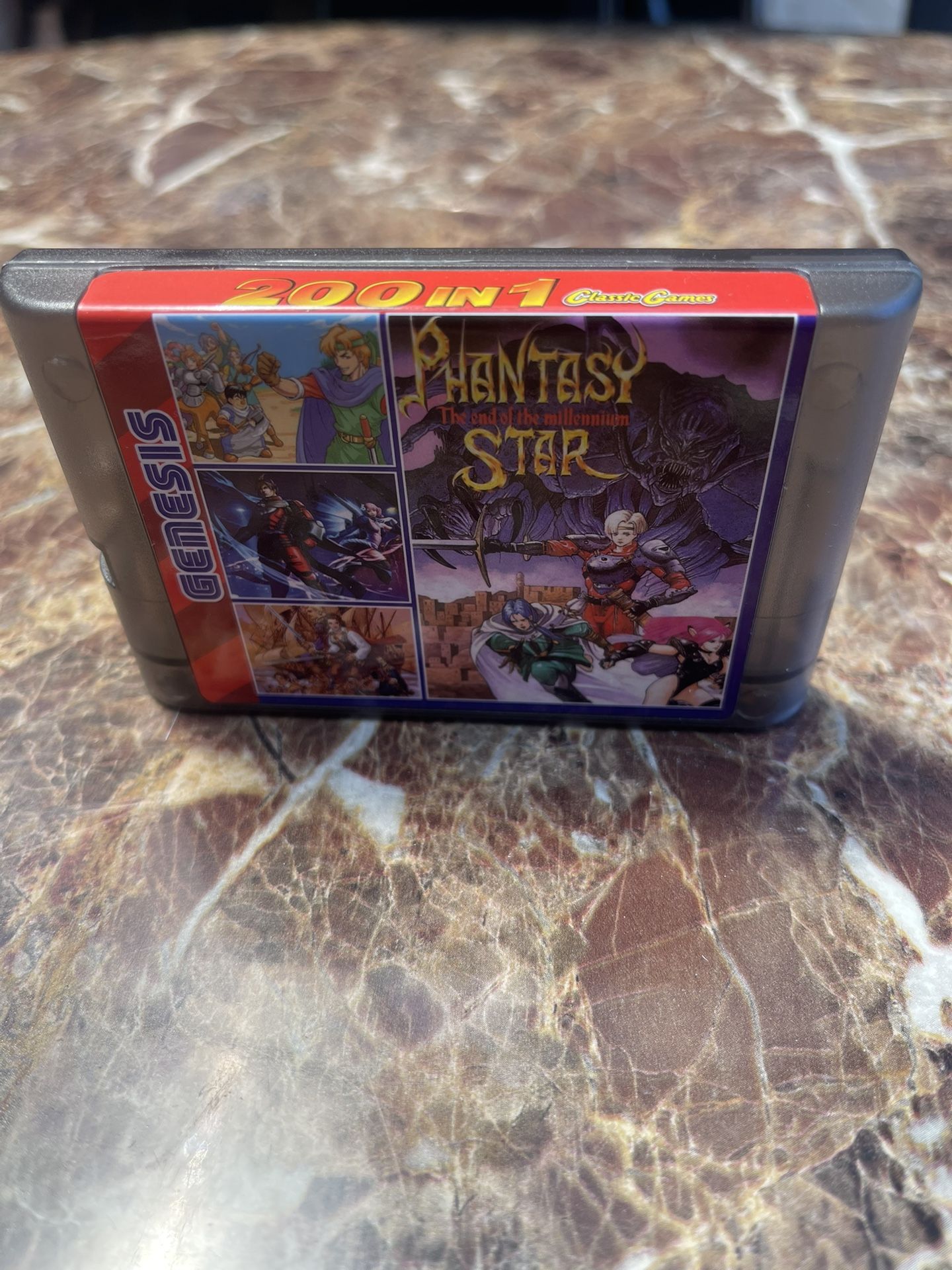 200 in 1 Classic Games 16-Bit Cartridge Sega Genesis Phantasy Star Console