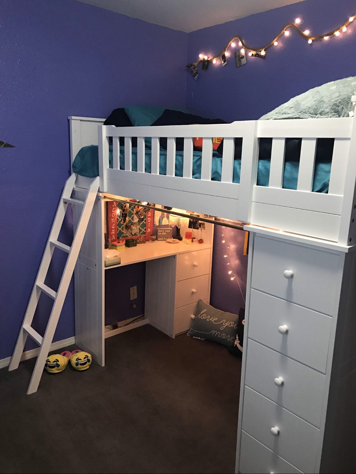 Twin Loft bunk bed with Desk