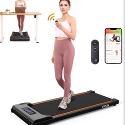 Walking Pad Under Desk Treadmill, 2.5HP Quiet Brushless Small Treadmill for Home and Office, Compact Portable Walking pad with Remote & App Control fo