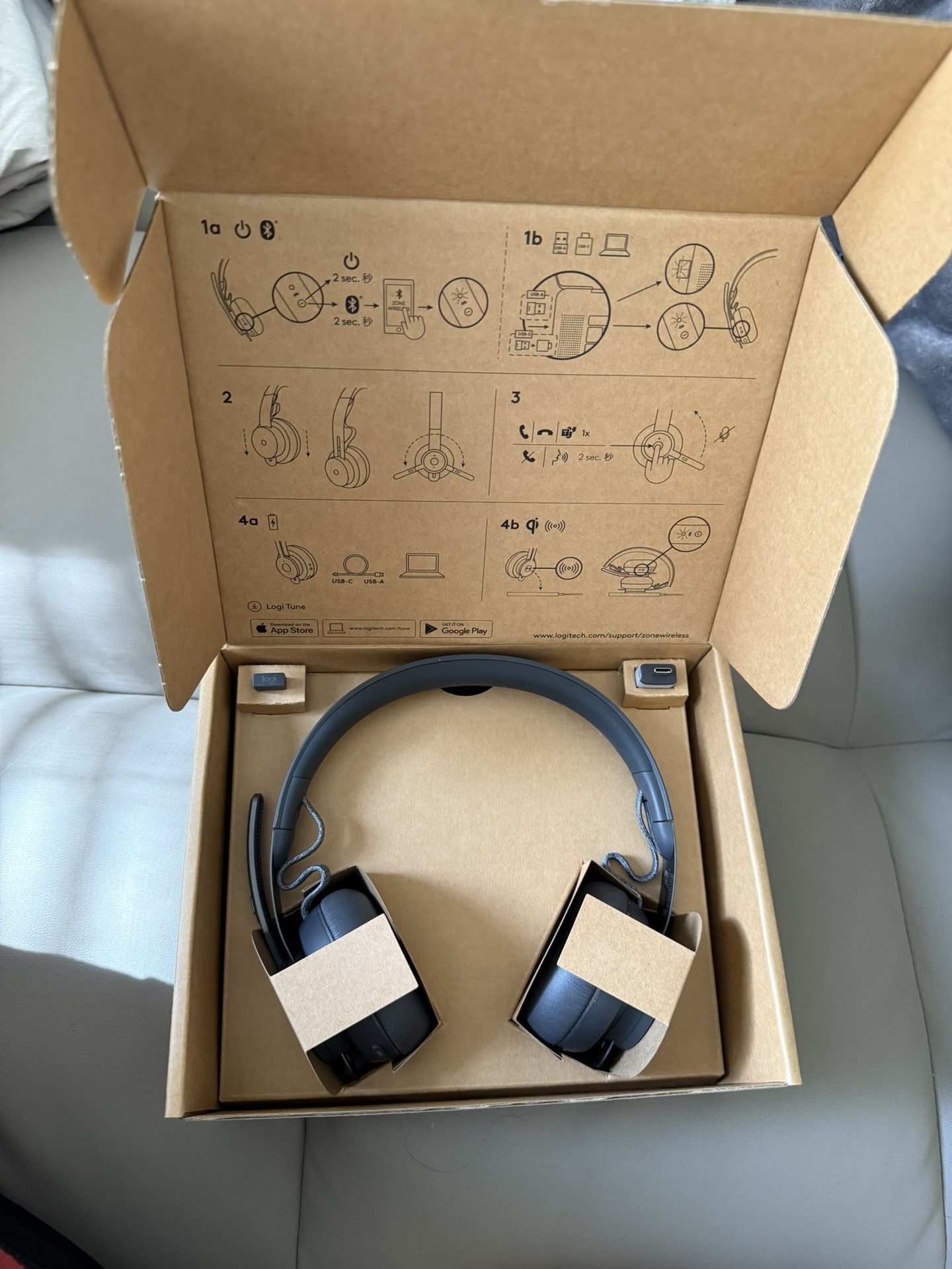 Headsets Logitech zone wireless Bluetooth (2)