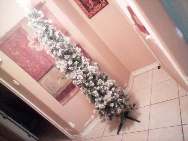 Frosted Christmas Tree With Lights