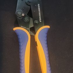 HAISSTRONICA Wire Terminal Crimper Hand Tool Blue Yellow Handle Multi-Function