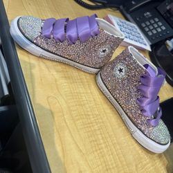 Brand New Rhinestoned High Top Converse
