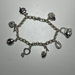 Vintage Sterling Silver Charm Bracelet
