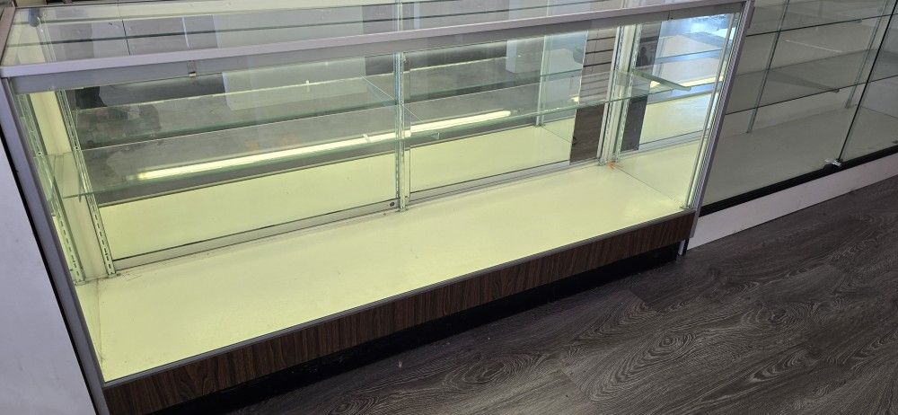 Glass Mirror Show Case With Light