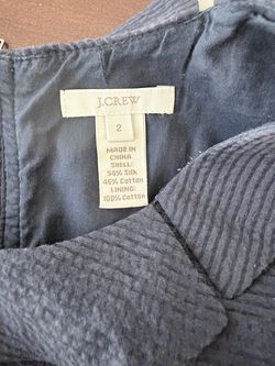J.CREW Navy Silk-Blend Sleeveless Top – Size 2