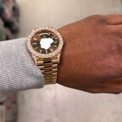 VVS Mossanite Watch Chocolate 