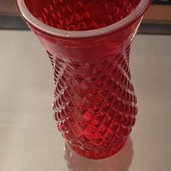 Red Glass Vase