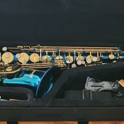 Teal/ Light Blue & Gold Alto Saxophone 