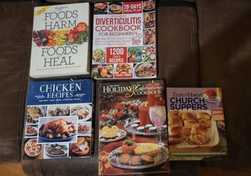 Lot of 5 Cookbooks and Food Books