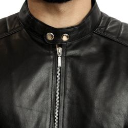 Premium Black Leather Biker Jackets – New – Sizes Available