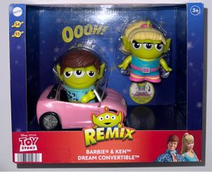 Disney Pixar Toy Story Alien Figures Barbie & Ken Dream Convertible NIP