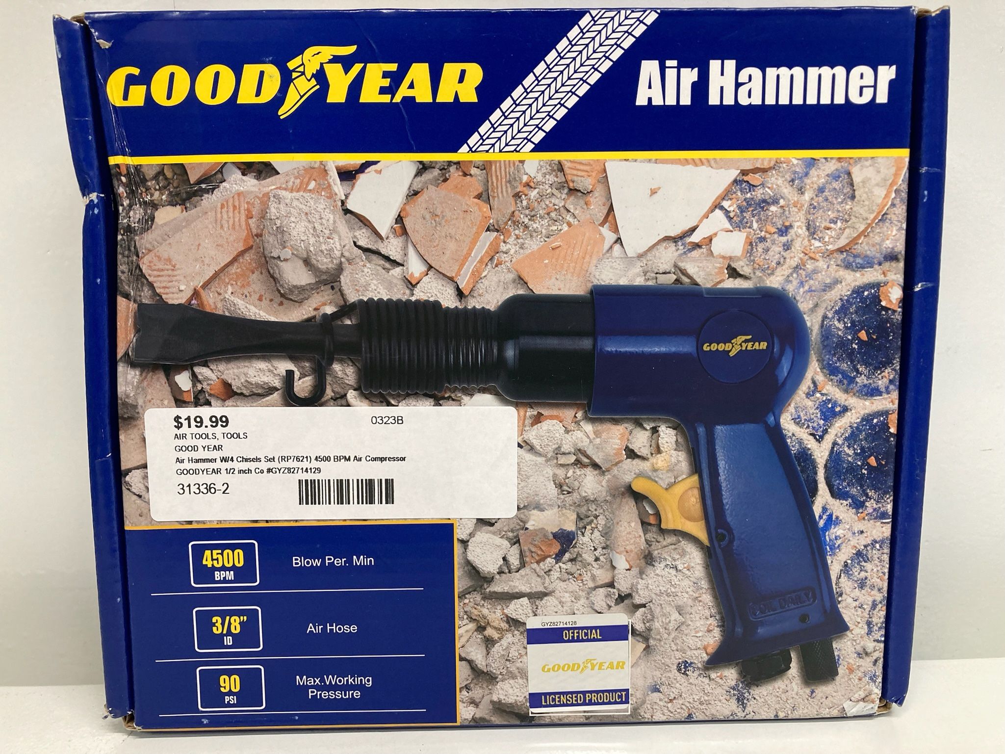 GOODYEAR Air Hammer W/4 Chisels Set RP7(contact info removed) BPM Air Compressor Tool