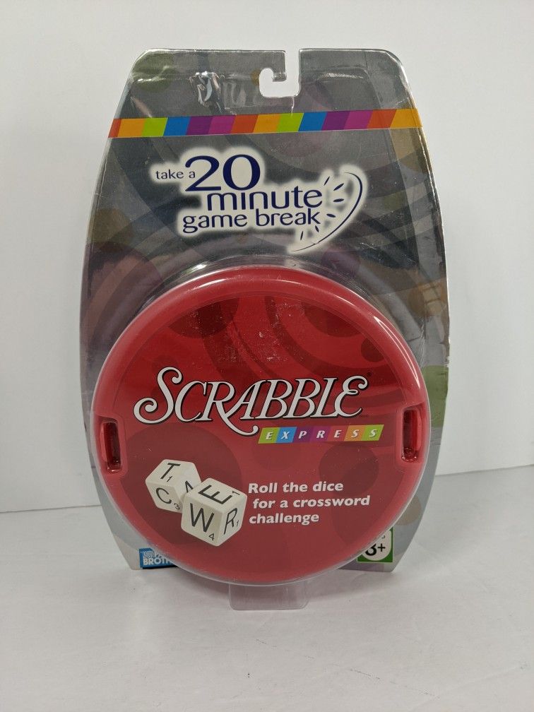 Scrabble Express Travel Board Game With Dice 2007 Parker Brothers Factory Sealed