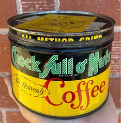 Vintage metal coffee can