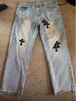 Chrome Hearts Light Wash Denim Jeans size 32