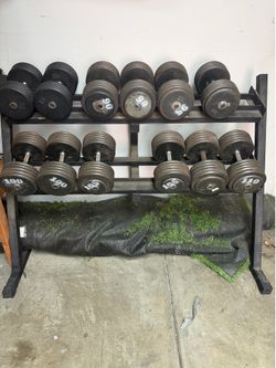 Commercial Cast Iron Dumbbell Set