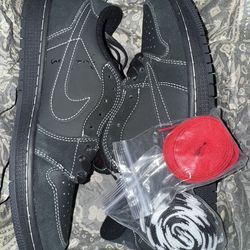 Jordan 1 Low Travis Scott Black Phantom Sz 9 9.5 10 10.5 11