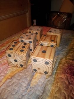 Six Wood Dice