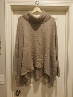 Tan poncho sweater