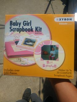 Baby girl scrapbooking kit