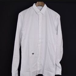 Dior Homme White Bee Embroidered Dress Shirt (SIZE 40)- BEST OFFER TAKES THIS HOME