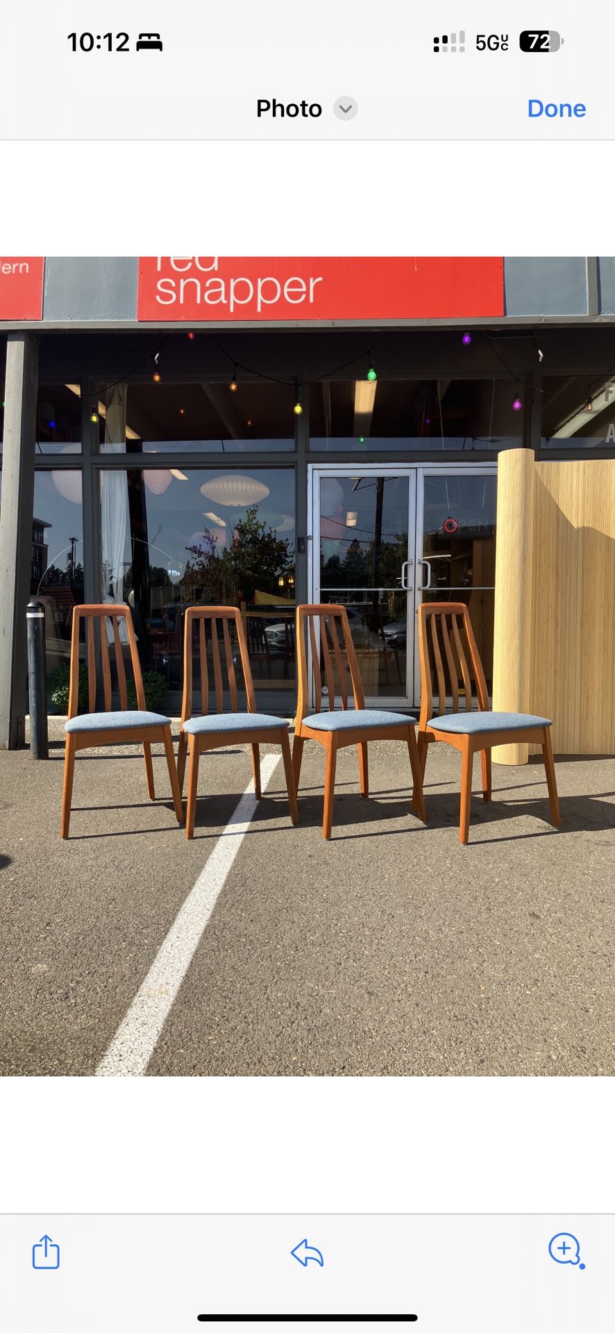 Set of Four Danish Modern Teak Dining Chairs