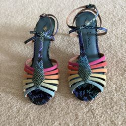 Stylish NINA Open Toe Ankle Strap Heels SPRING Colors! 