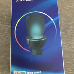 TOILET. BOWL LIGHT -  16 COLORS WITH 5 STAGE DIMMER-  MOTION SENSOR - MADE BY CHUNACE