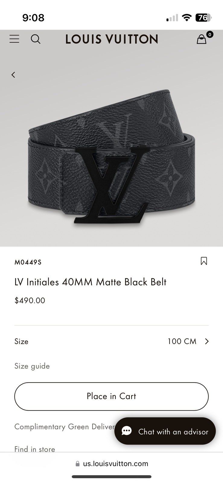 LV Initiales 40MM Matte Black Belt for Sale in P C Beach, FL - OfferUp