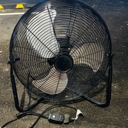 Mainstays 20" 3-Speed High Velocity Tiltable Black Steel Floor Fan-*Pick Up Only