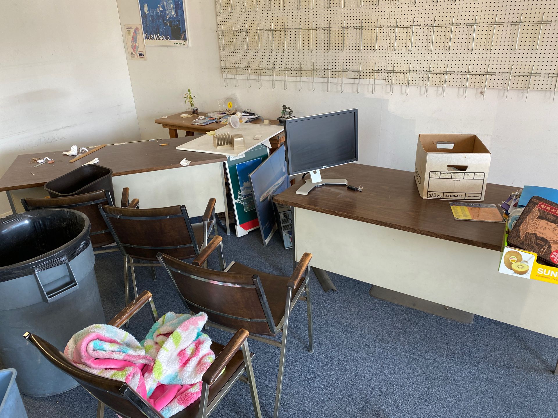 Free office desks and chairs and cabinets