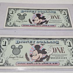 1999 Disney Collectable Dollars ( Uncerculated)