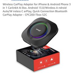 Carlinkit AI Box 3-in-1 – Wireless CarPlay & Android Auto Adapter, Android 13, Bluetooth