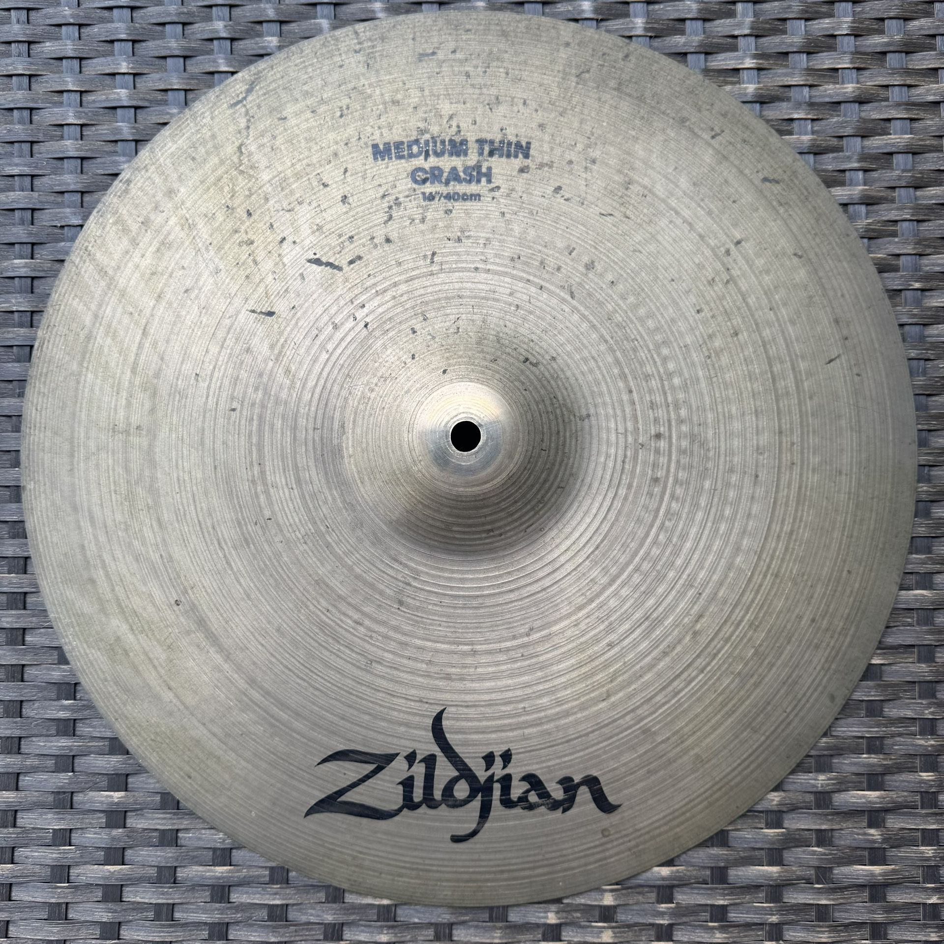 Vintage 1980s Zildjian Avedis 16” Medium Thin Crash Cymbal