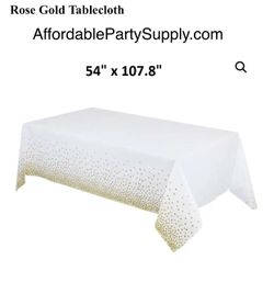 Elegant Rose Gold Table Cover 