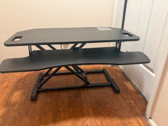 Black Standing Desk Converter Riser