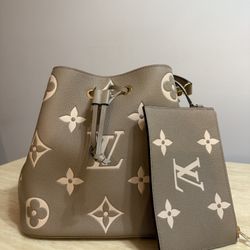 Louis Vuitton NèoNoè MM Bucketbag with Wallet (Dove Color)