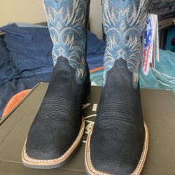 Men’s Black Suede Ariat Boots Size 10D