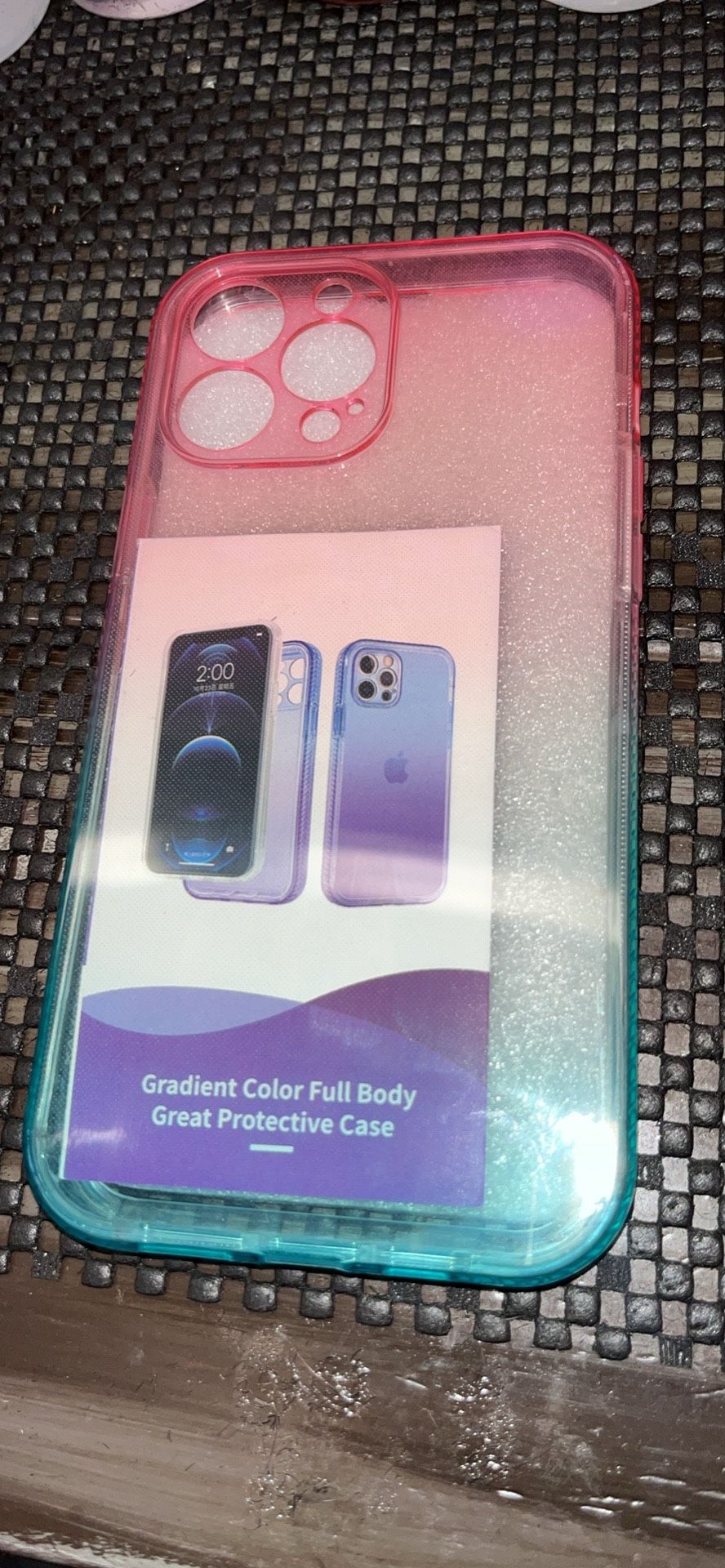 iPhone 12 & 13 Pro Max Gradient Case Pink And Turquoise