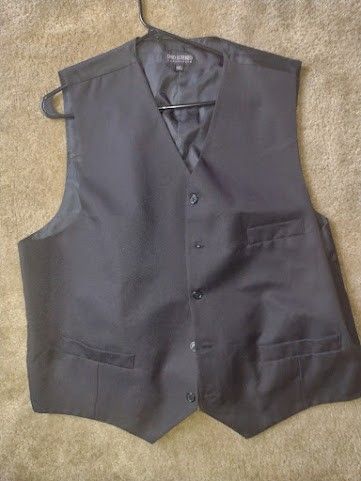 Black Vest ( Dress Casual Formal Wear Fashion)