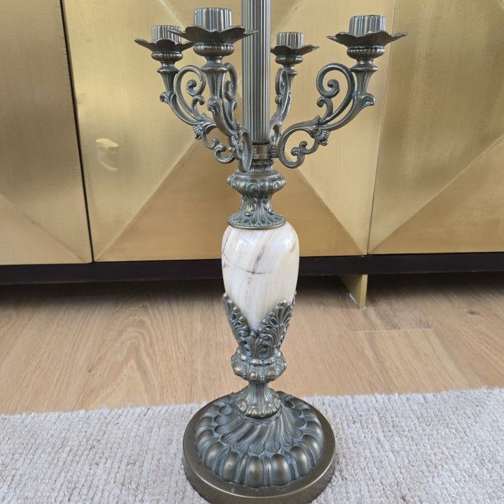 Onyx and Brass Candelabra